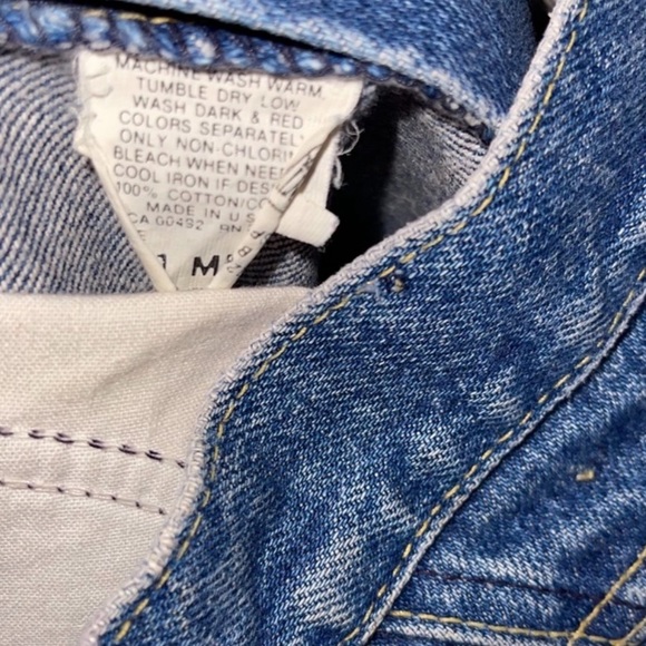 Lees 90s LONG CUTOFF JEAN SHORTS 11 Med/ 26" - Picture 5 of 7